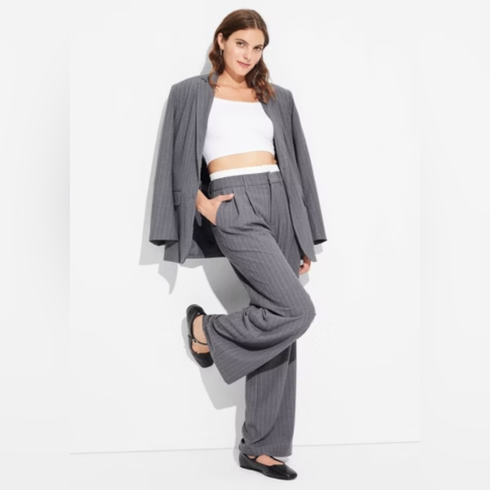Wild Fable  Gray Pinstripe Trousers New with Tags